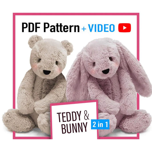 Keepsake Teddy & Bunny Patterns – 6 Sizes + Video!